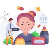 Hydro facial skincare treatment illustration